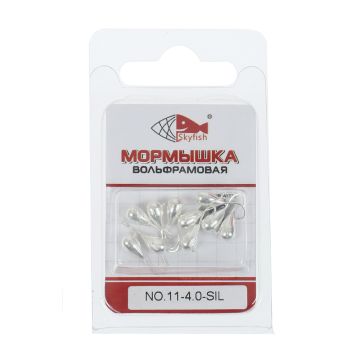 Мормышка вольф. SKYFISH "Капля с ушком", серебро №11-4.0-SIL